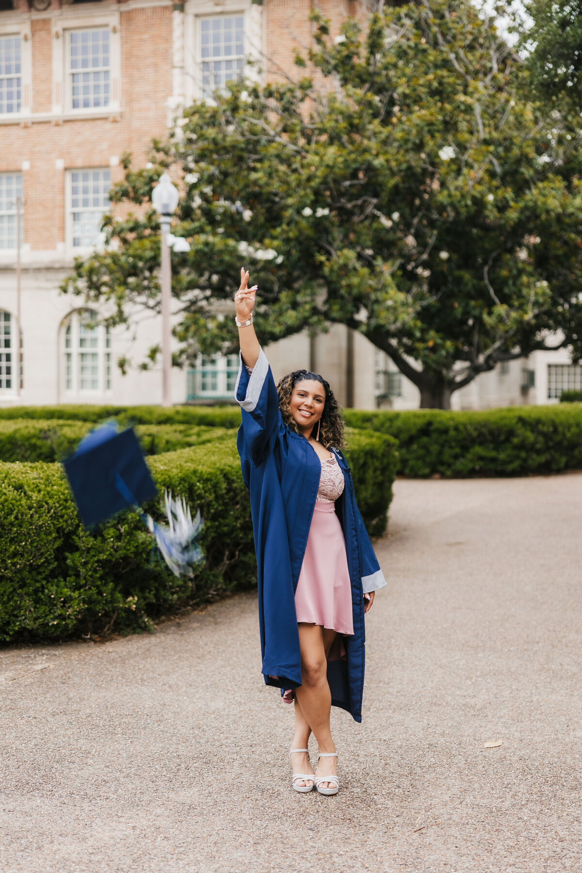 cap and gown senior portraits