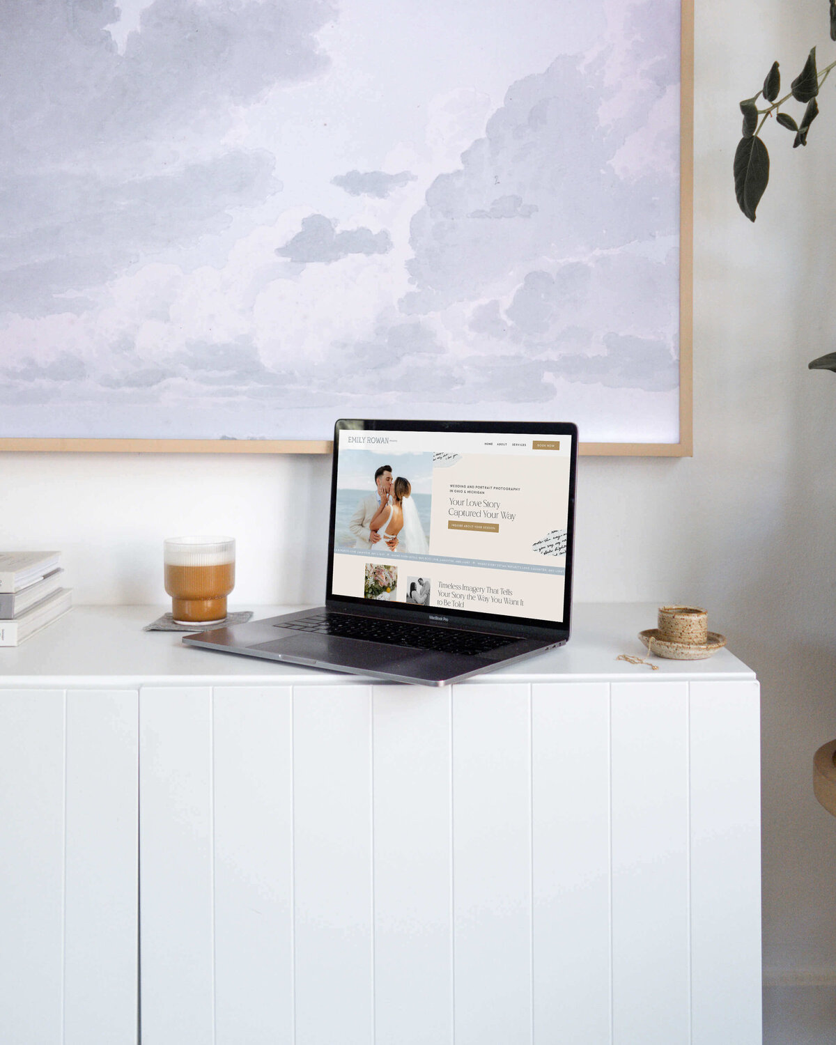 Refined, editorial-style Showit website design for photographers focused on dreamy, romantic storytelling and premium client experience.