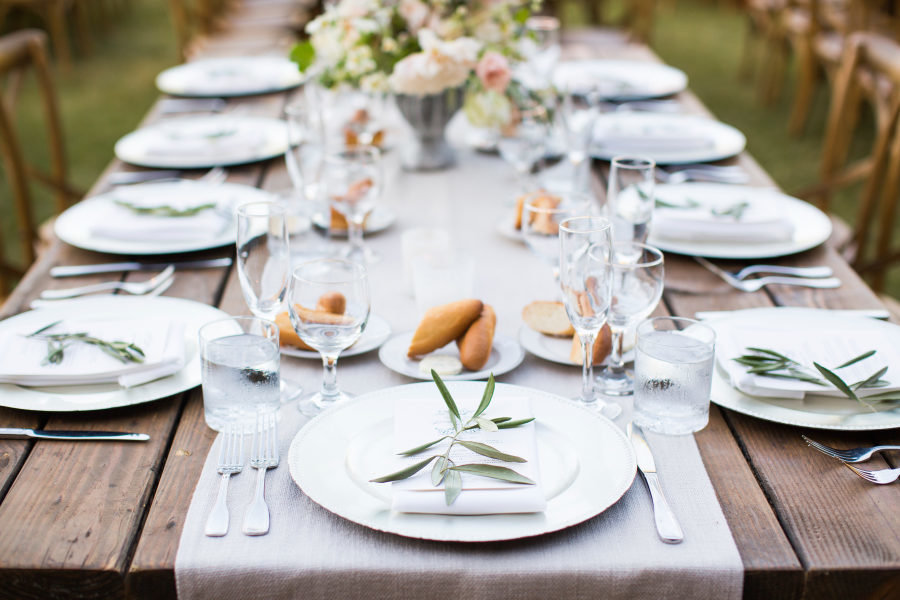 Long table with centerpiece