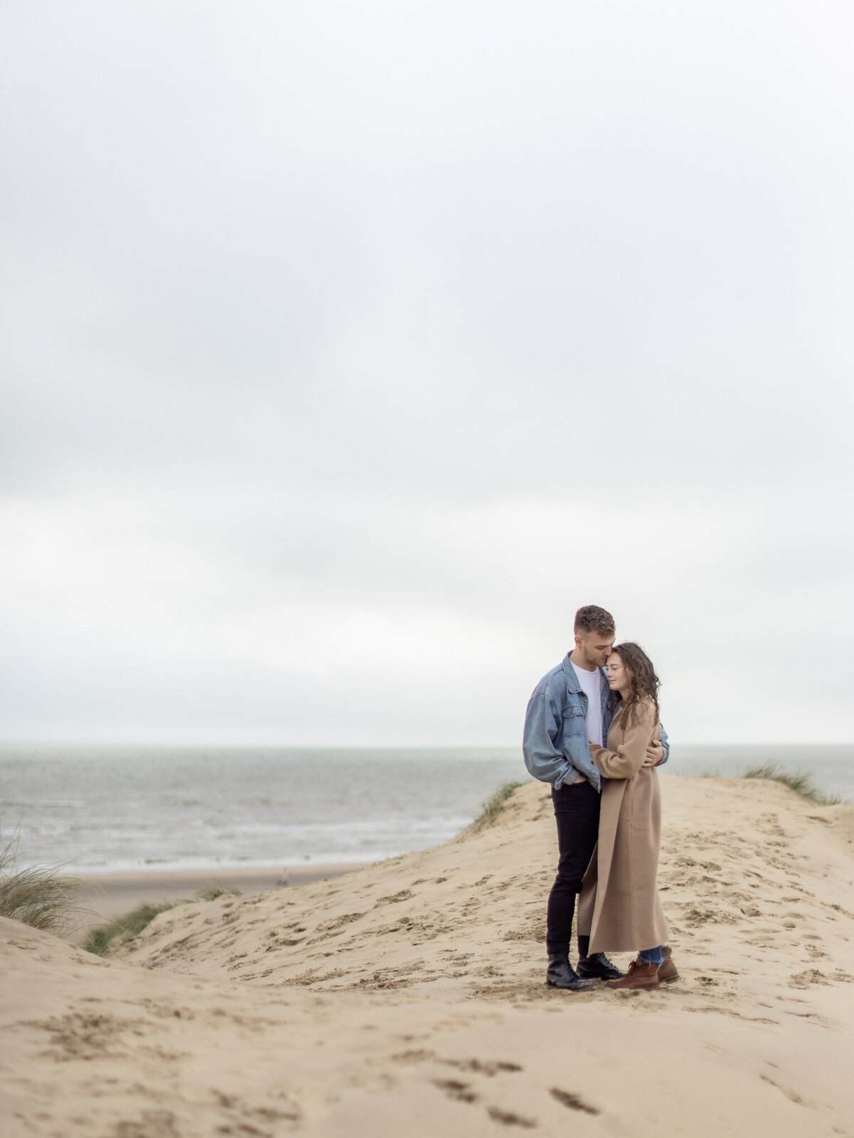 Kayla Stoate Photography Couple Beach Smiling Editorial Fashion Love Story East Sussex _92A9813-Edit