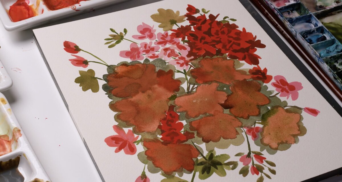 paex-2022-04-geraniums-watercolor-gouache