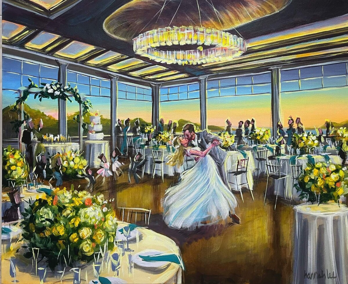 NY Live Wedding Painting from The Bayview House wedding venue - Geist-Vega