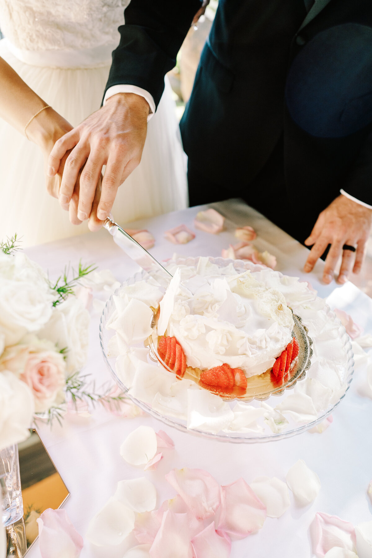 Film photograph of an elopement at Villa Cassinella on Lake Como Italy