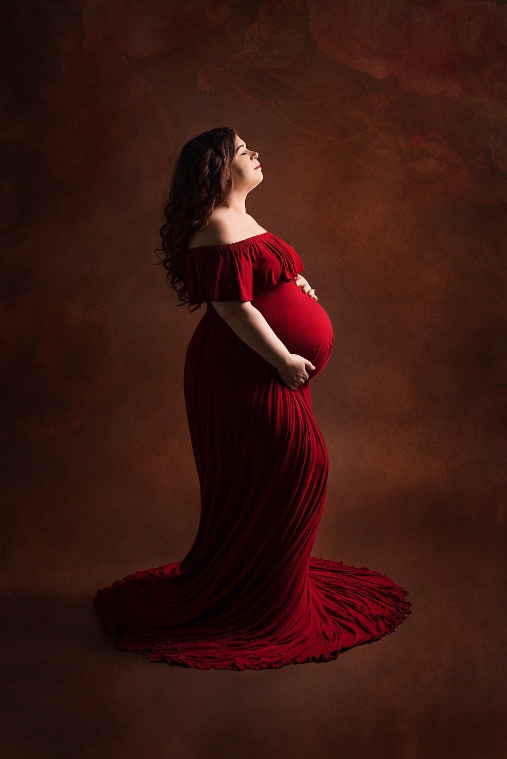 Gastown Vancouver Classic Dramatic Studio Maternity Photography