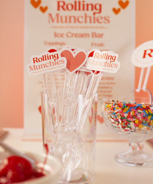 Rolling Munchies cart decorated for celebration
