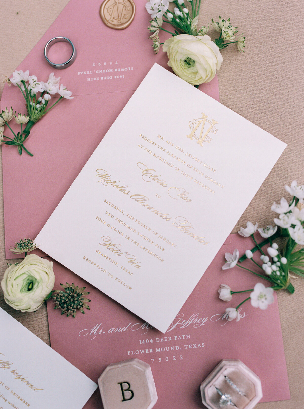 Hotel Vin - Grapevine Texas - Nick + Claire Bondar January 4 2025 Details - Stephanie Michelle Photography-35