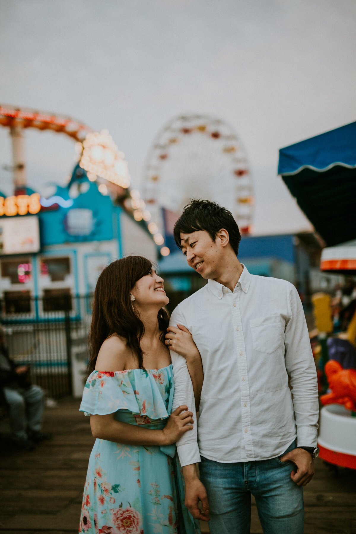 Santa Monica Pier Engagement Photos-22