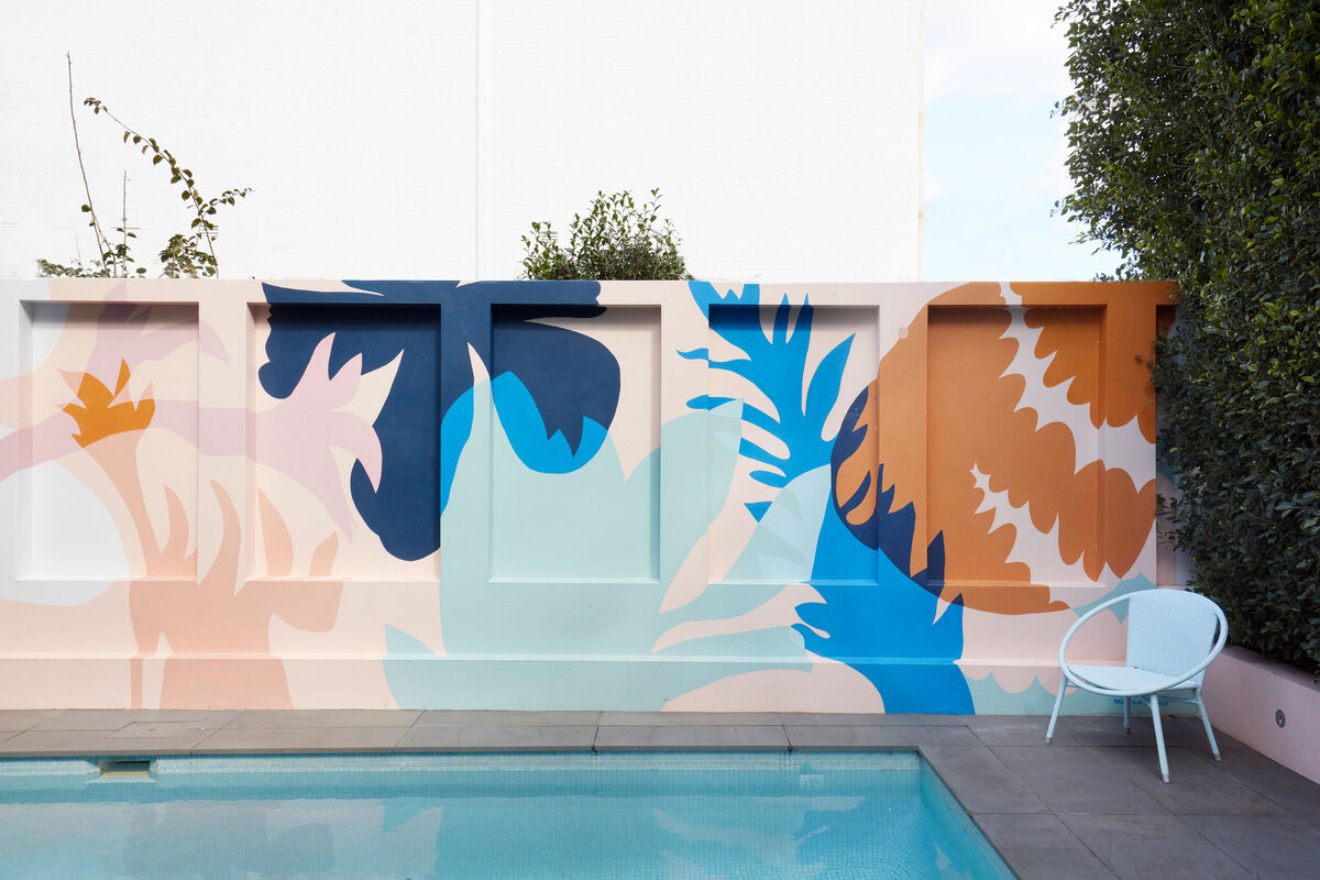 Sydney Inner West Interior Designer Pool Mural Colour