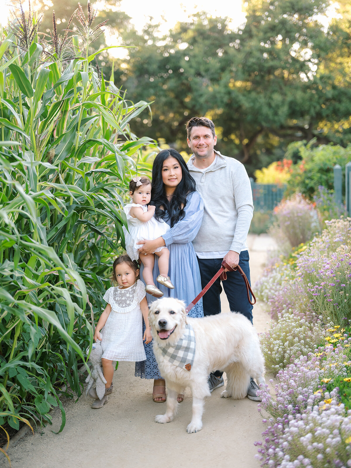 Family photos Gamble Garden Palo Alto summer session Bay Area photographer