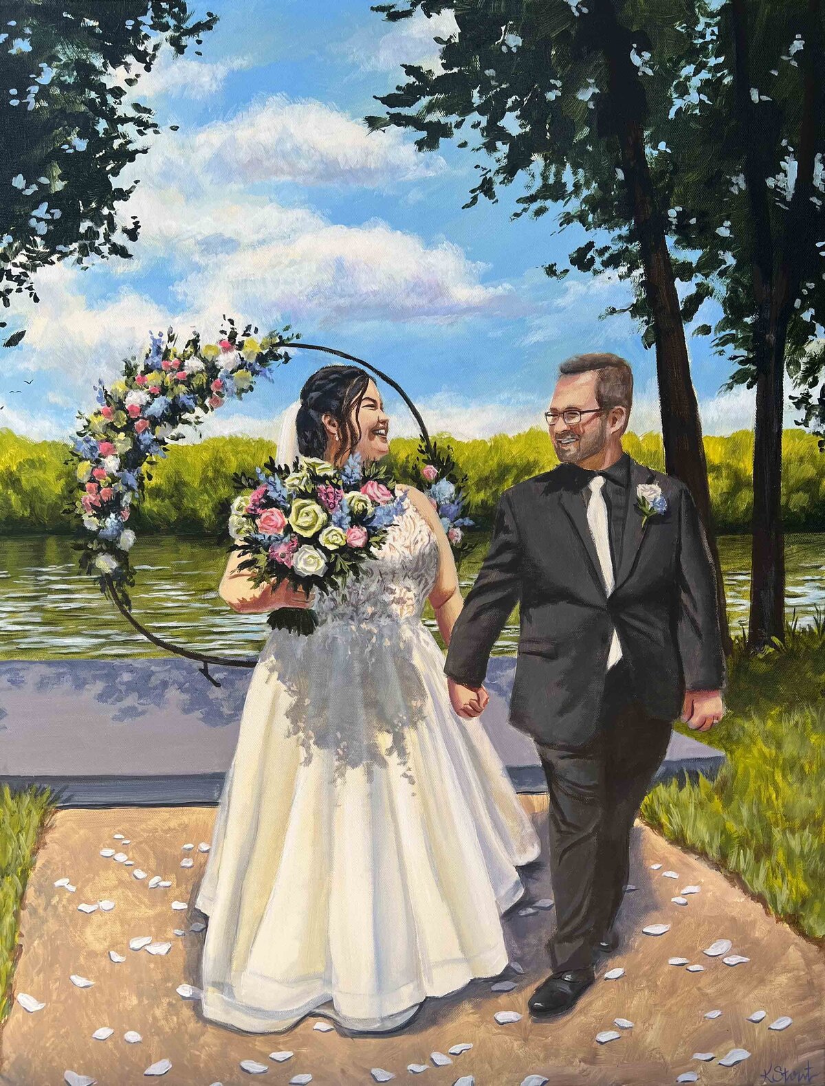 Leopolds Mississippi Live Wedding Painting