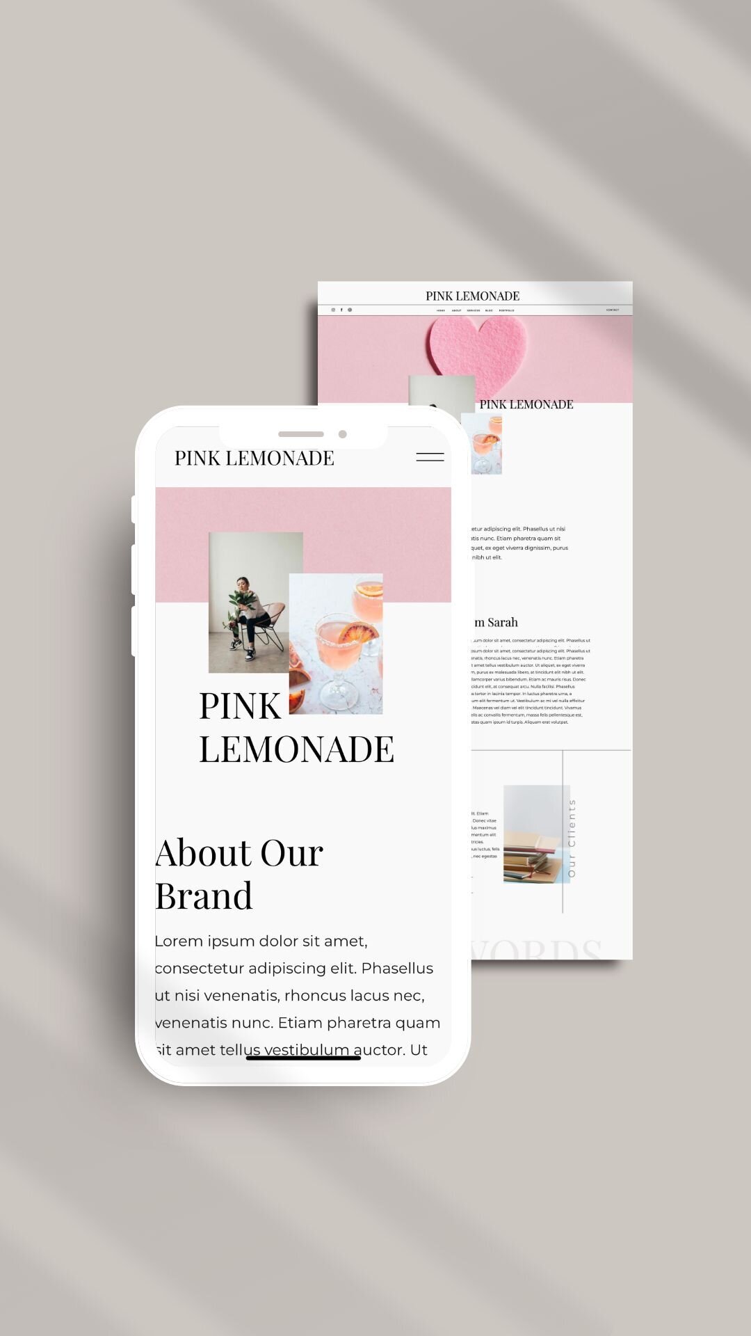21Pink Lemonade Website template for any creative service provider 