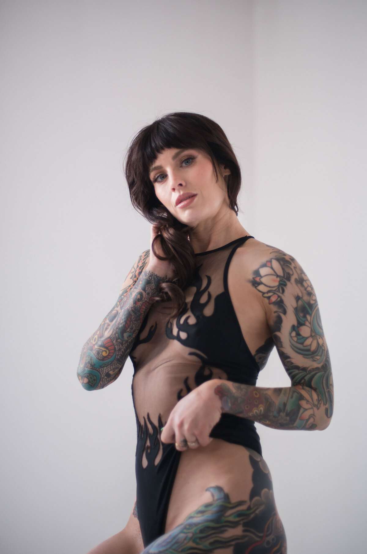 Luxury boudoir photography session featuring elegant poses near Salt Lake City.