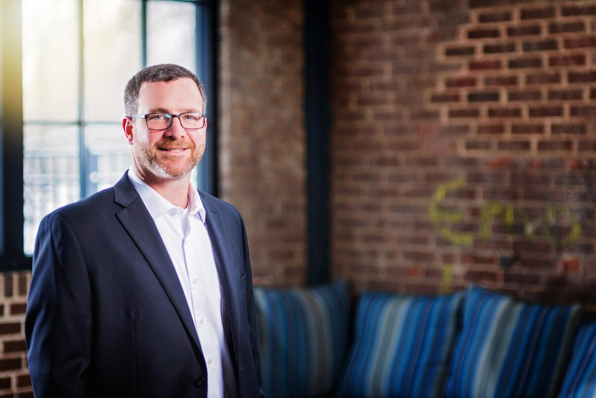 Advertising portrait photograph of a business person