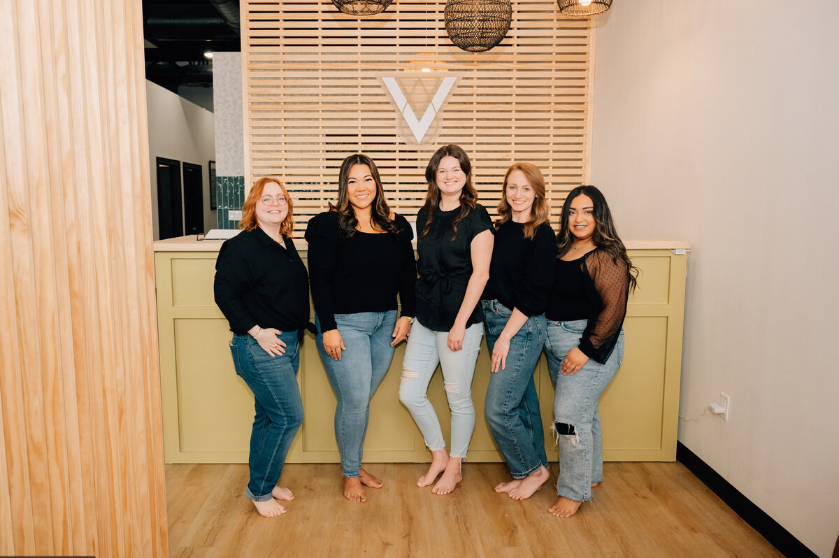 Wellness office team captured by Houston branding photographer
