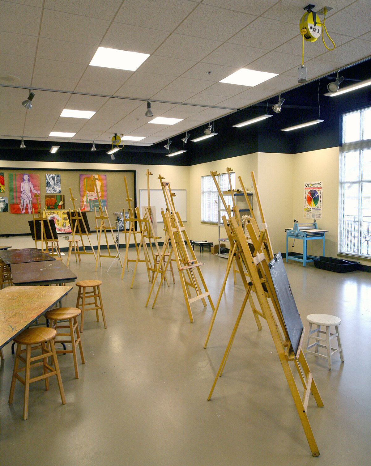 inside the art studio at Wesleyan School Fine Arts