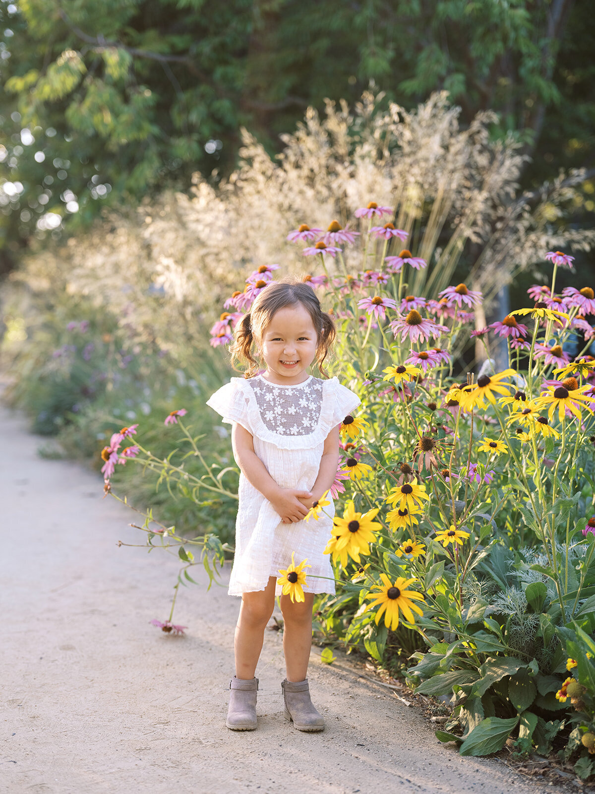 Four year old portraits Gamble Garden Palo Alto Bay Area family photographer