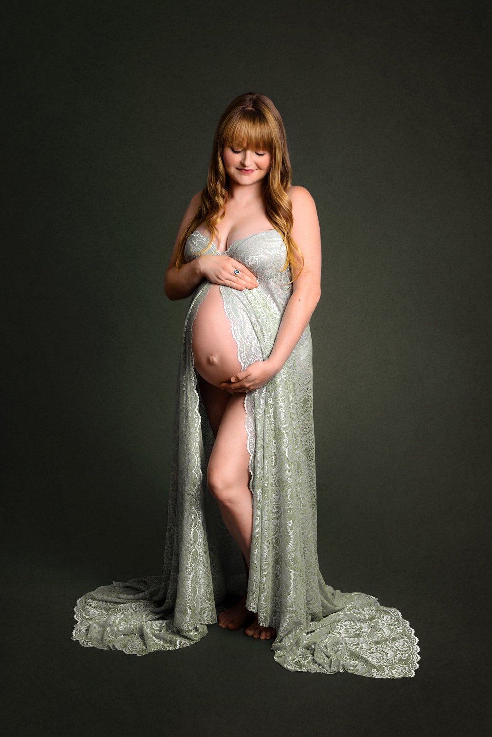 Gastown Vancouver Classic Dramatic Studio Maternity Photography