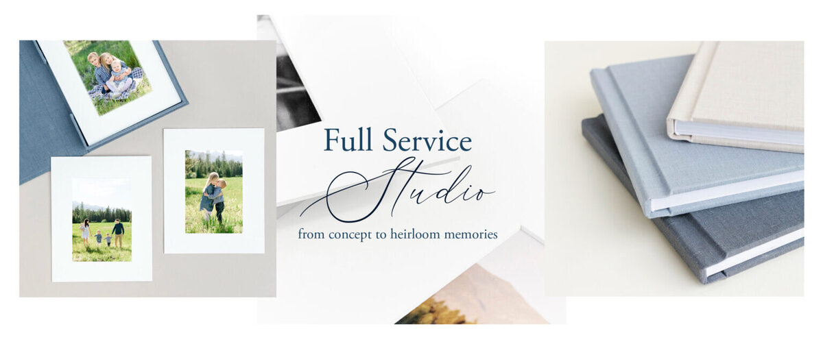 photo albums of family portraits