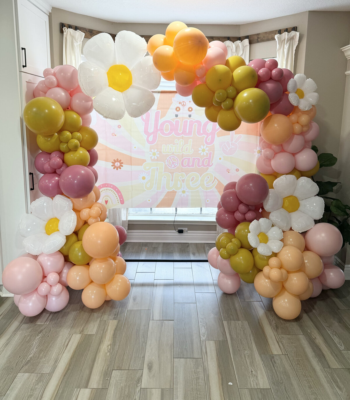Groovy, hippie, flower child party balloons The Woodlands