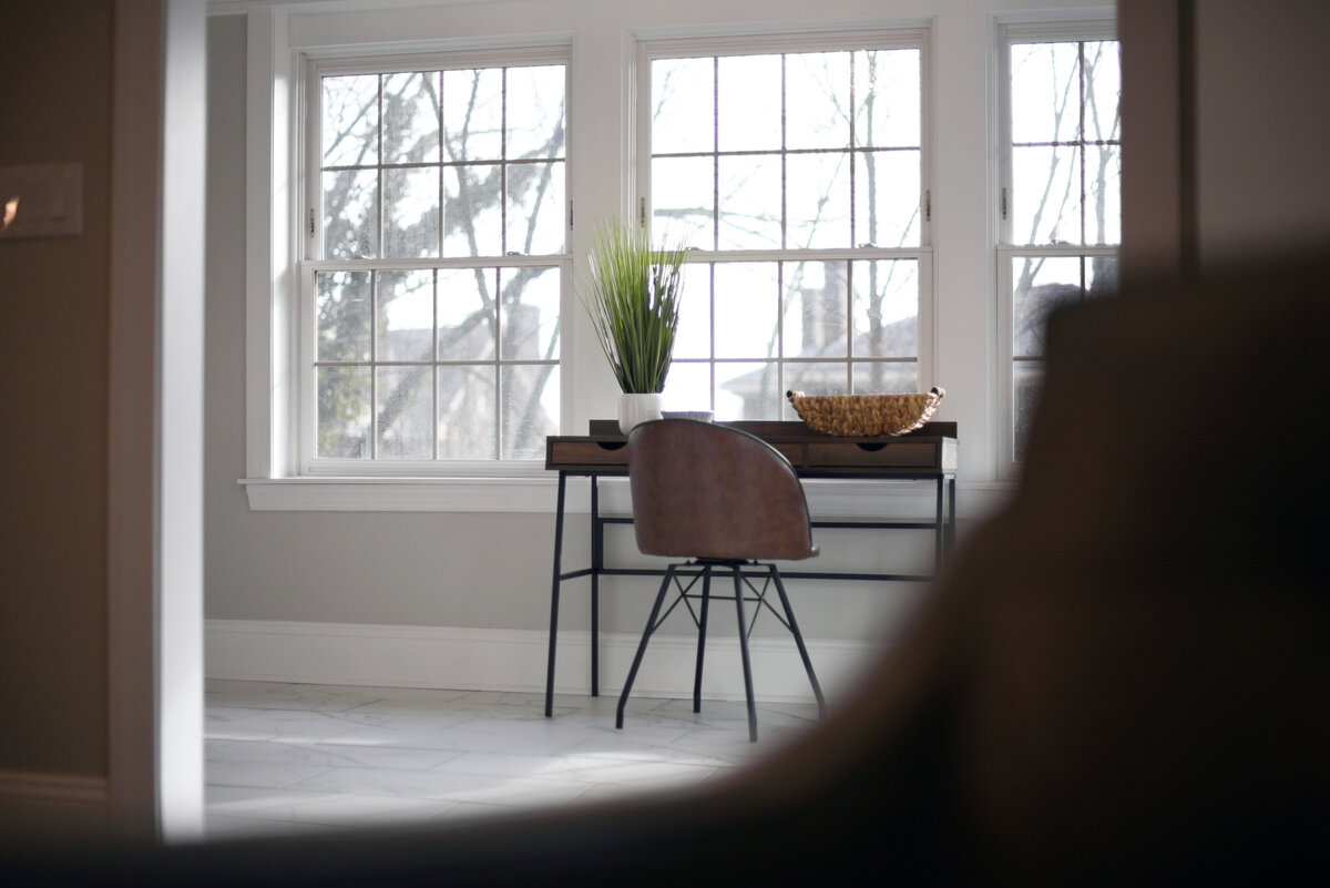 Professionally staged office designed to maximize home value and buyer appeal
