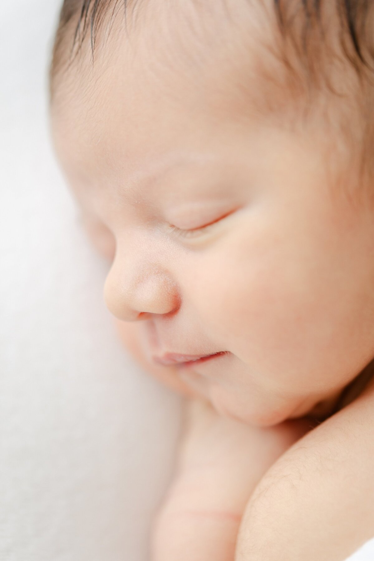 marco shot of baby profile