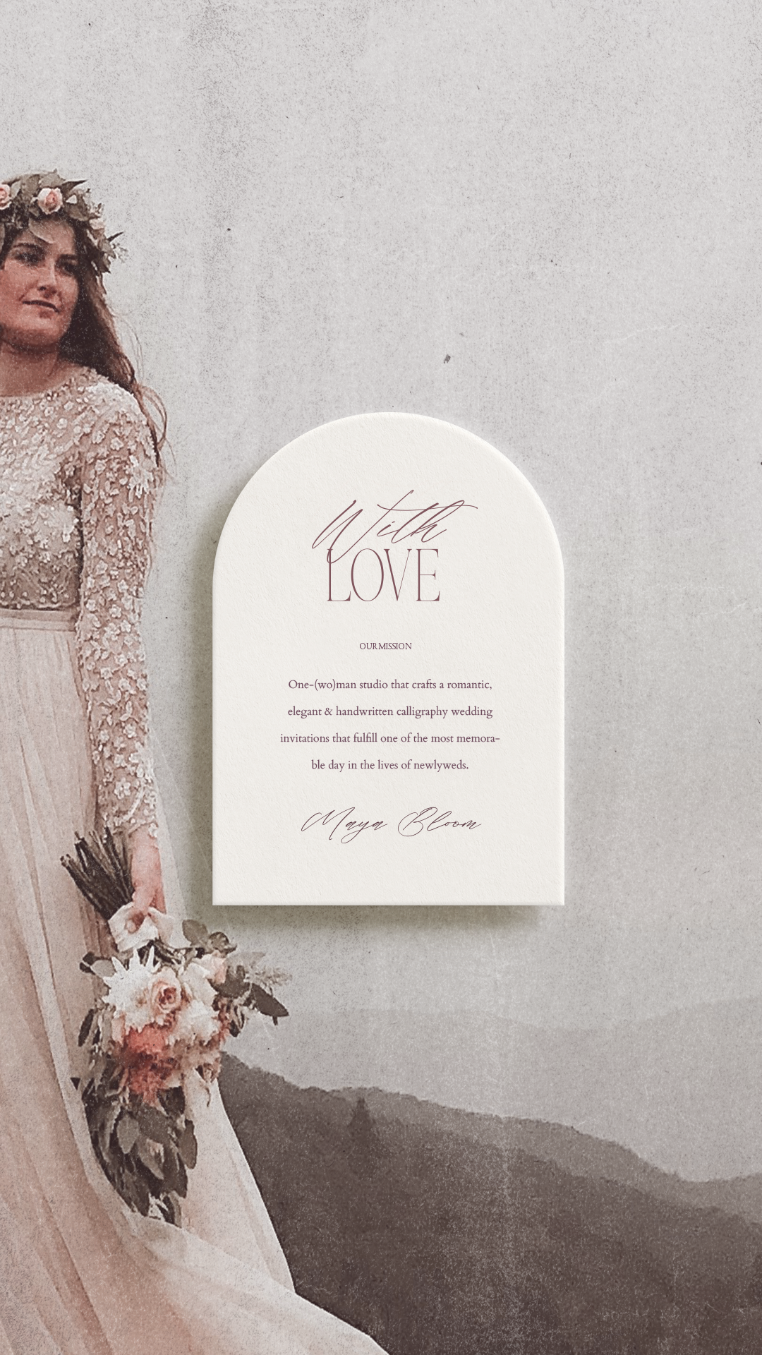 with love round card reel