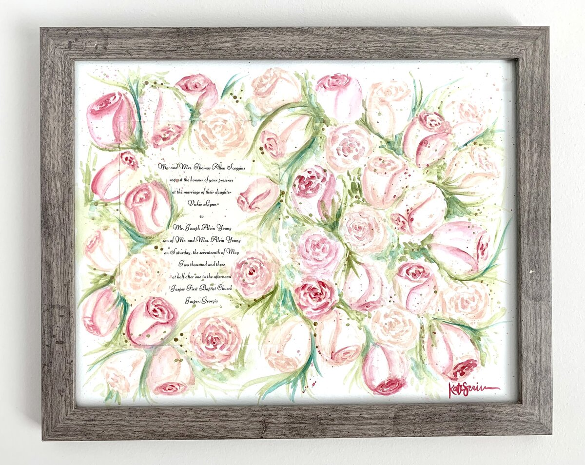 wedding invitation watercolor