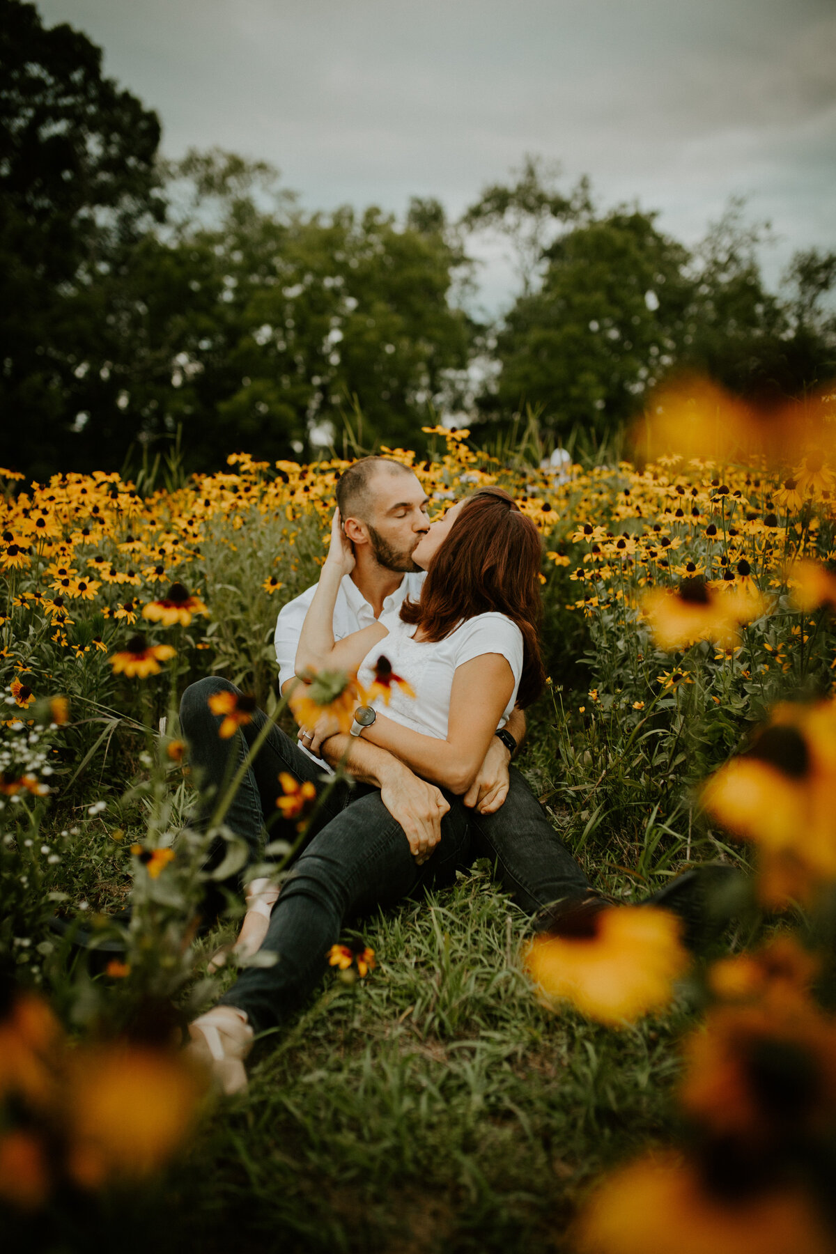 Pittsburgh Flower Field Engagement Session