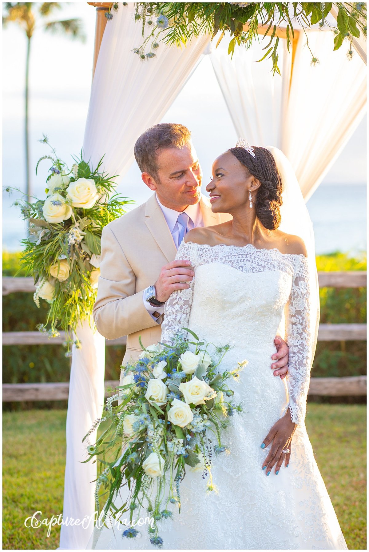 Maui Wedding Photography at The Montage Kapalua Bay at Sunset