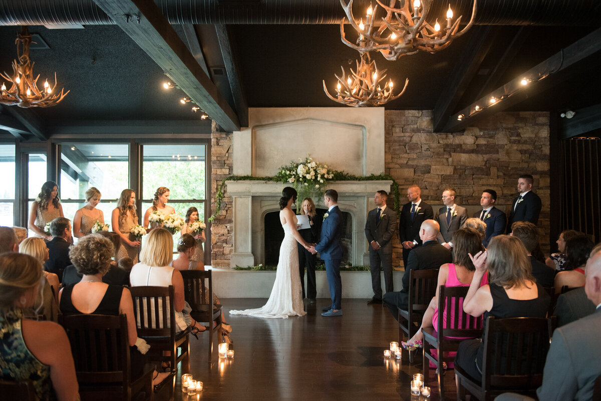 The Lakehouse, a romantic sophisticated wedding venue in Calgary, featured on the Brontë Bride Vendor Guide.