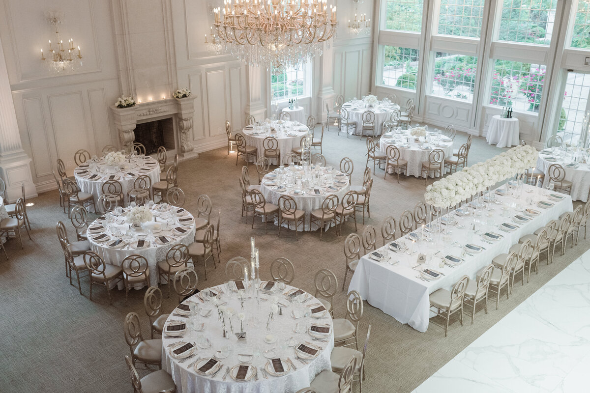 the reception ballroom at the estate at florentine gardens nj