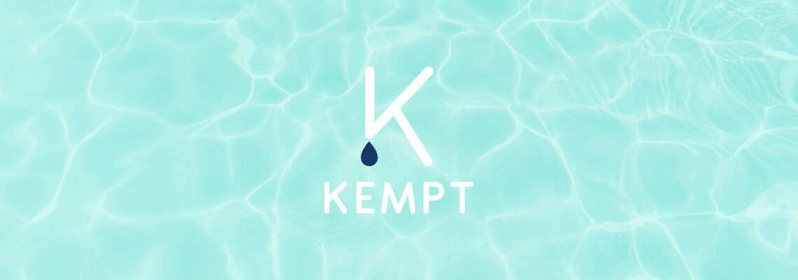 modern logo design for swim cap line, Kempt Life
