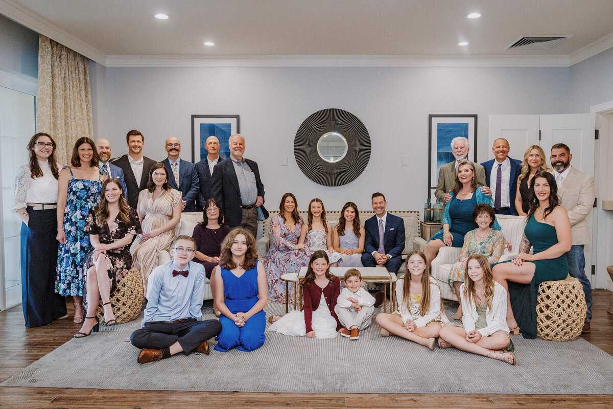family portrait for bat mitzvah at the terranea resort in palos verdes