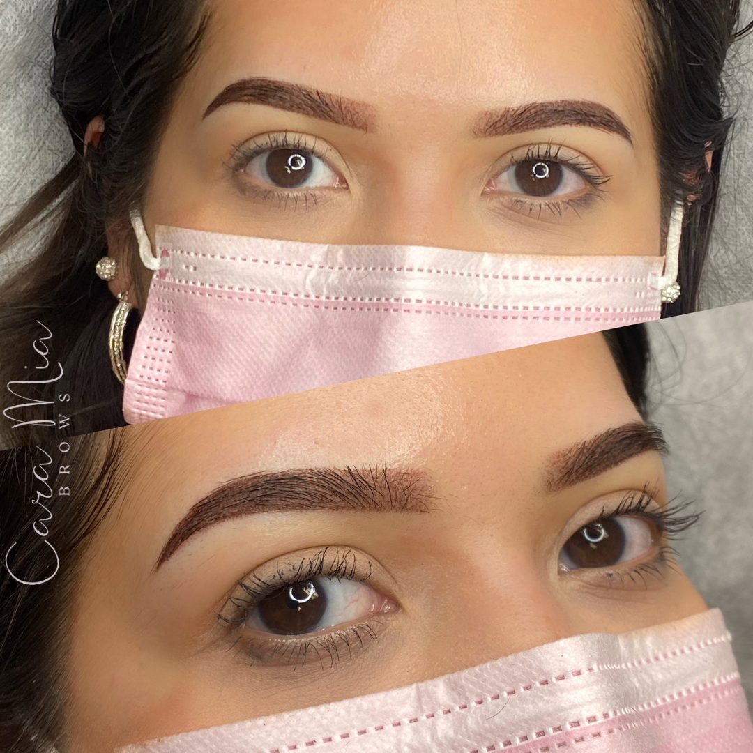 Ombre Powder Brows before and after