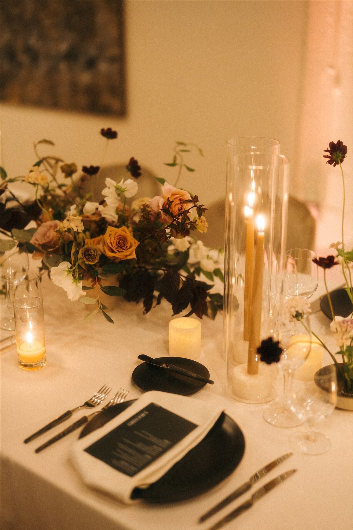 Terra Gallery Modern Autumn Wedding Tabletop Candles