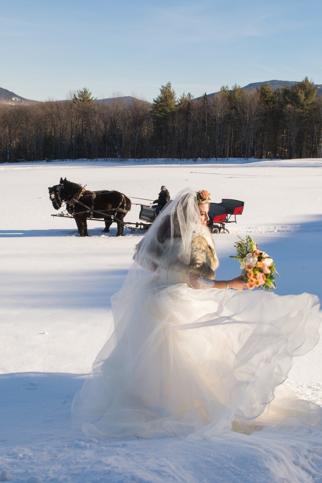 natural bride wedding portrait photographer in Vermont