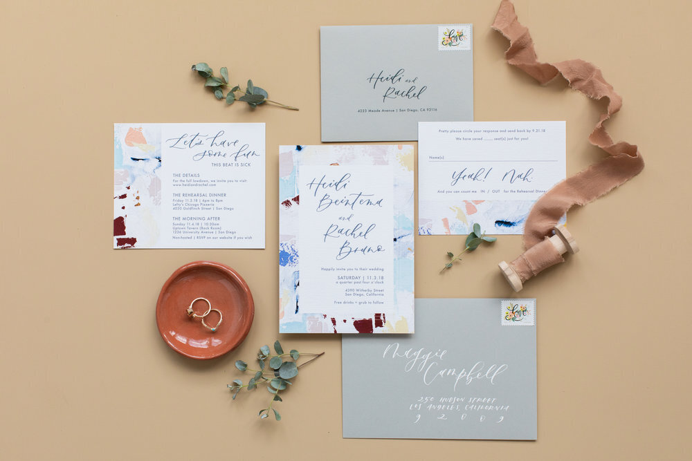 Art+inspired+wedding+invitations