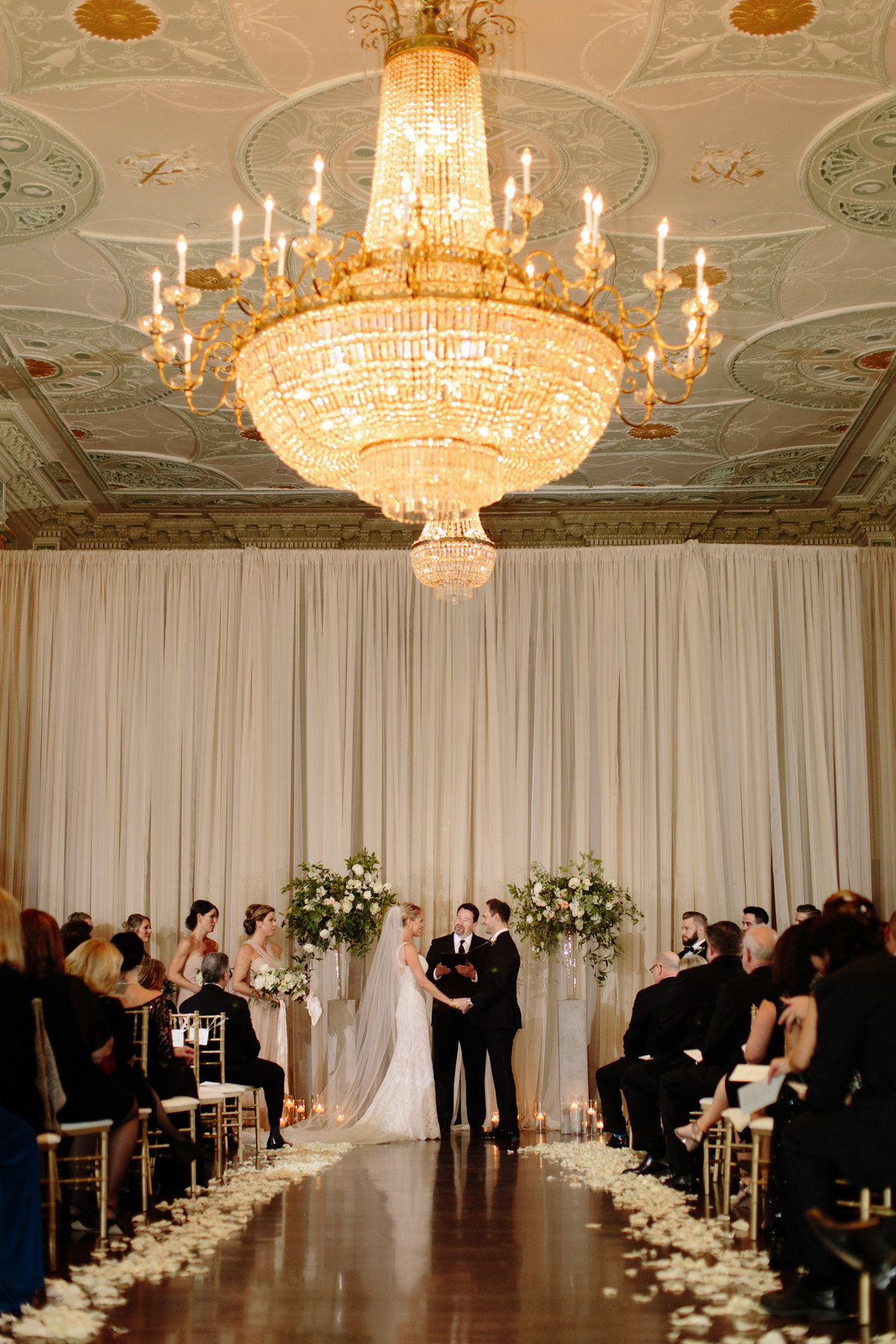 Wedding ceremony at the Biltmore Ballrooms, photo by Rebecca Cerasani.