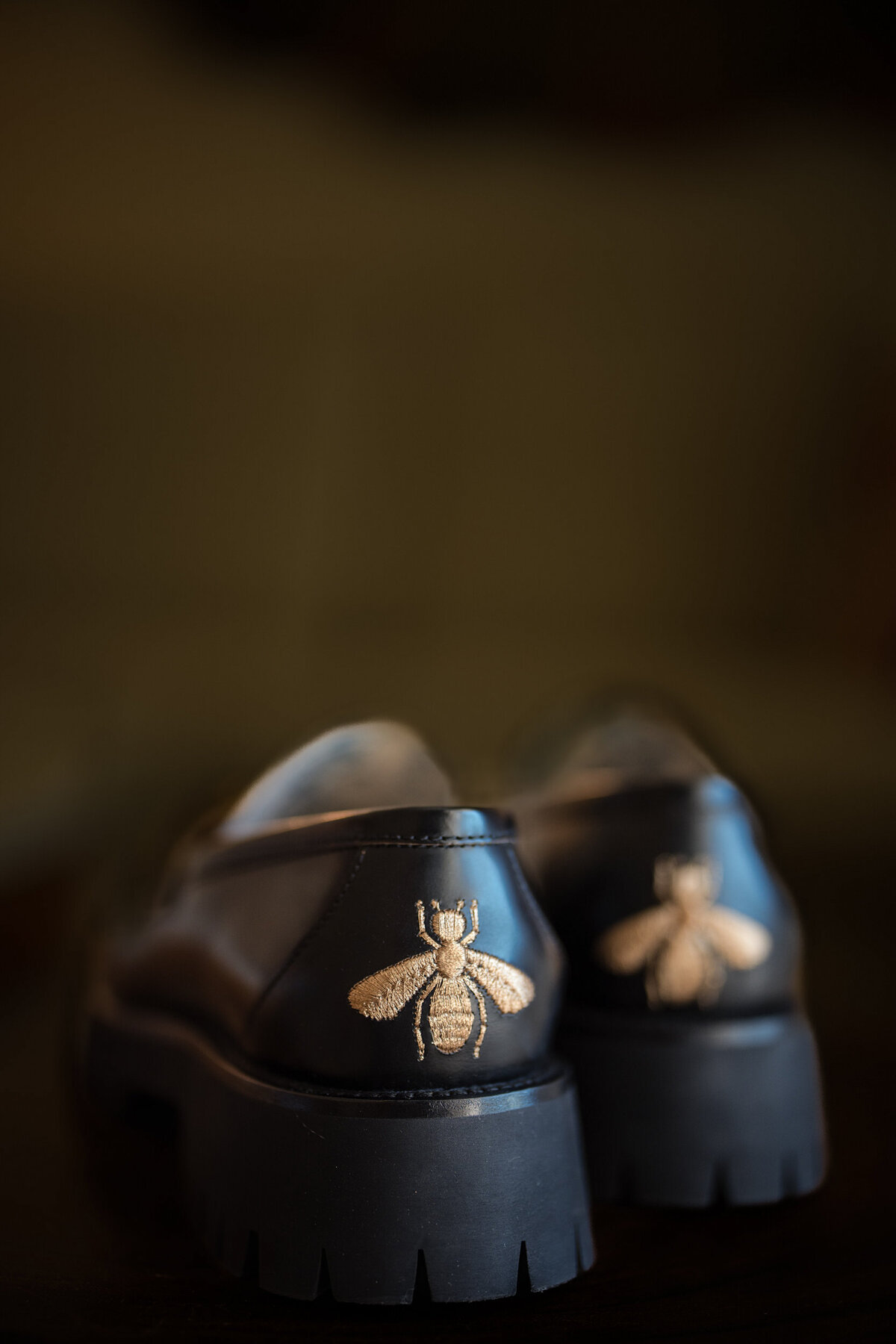 Gucci loafers at a destination wedding in Puerto Rico