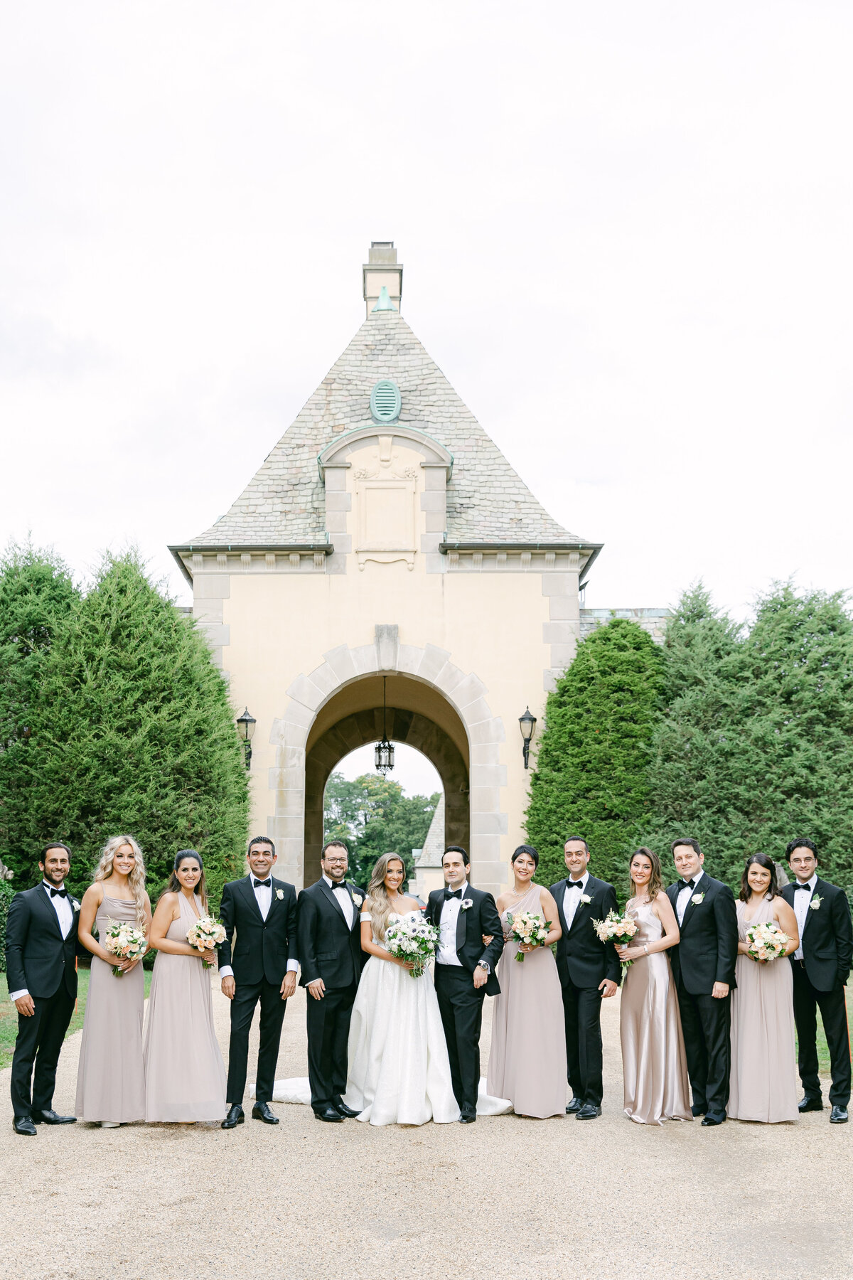 Bridal Party Photos at Oheka Castle, Long Island Fine Art Luxury Wedding Photographer