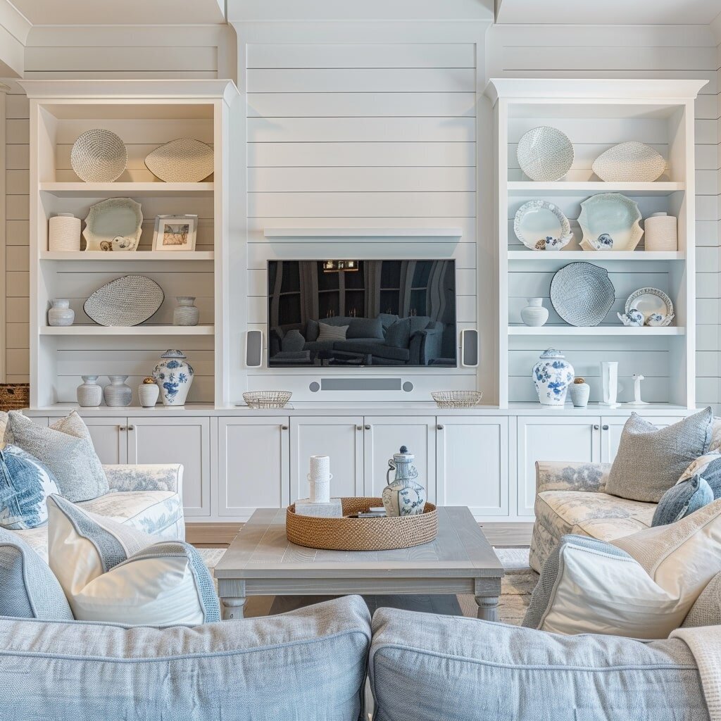 Coastal Tampa Living Room Interior Design - Modern Design Homes