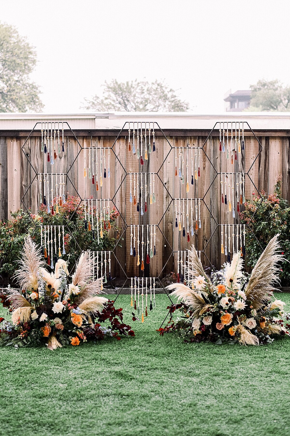 Unique Boho Ceremony Backdrop by Vella Nest Florals