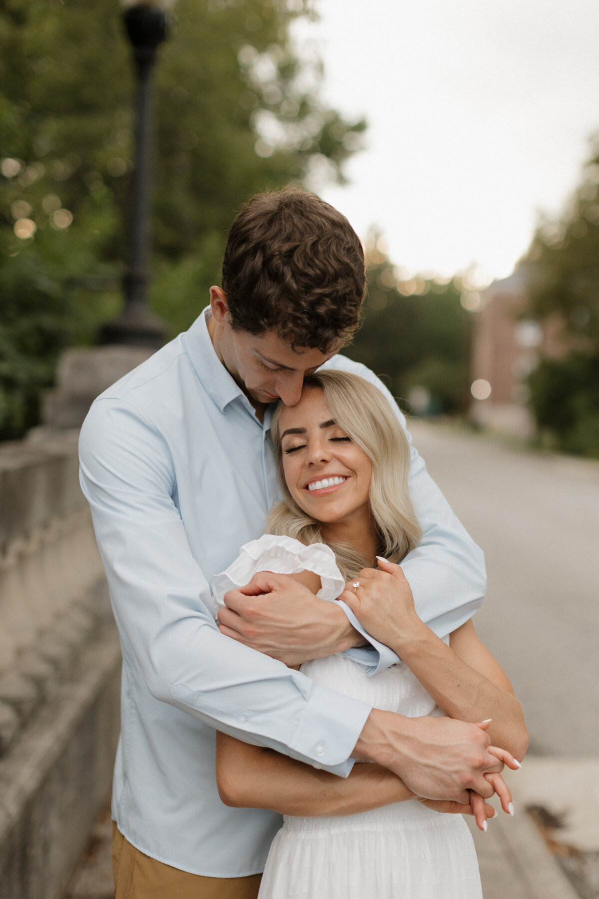 Candid engagement photos Indianapolis joyful moment