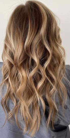 Blonde hair highlights