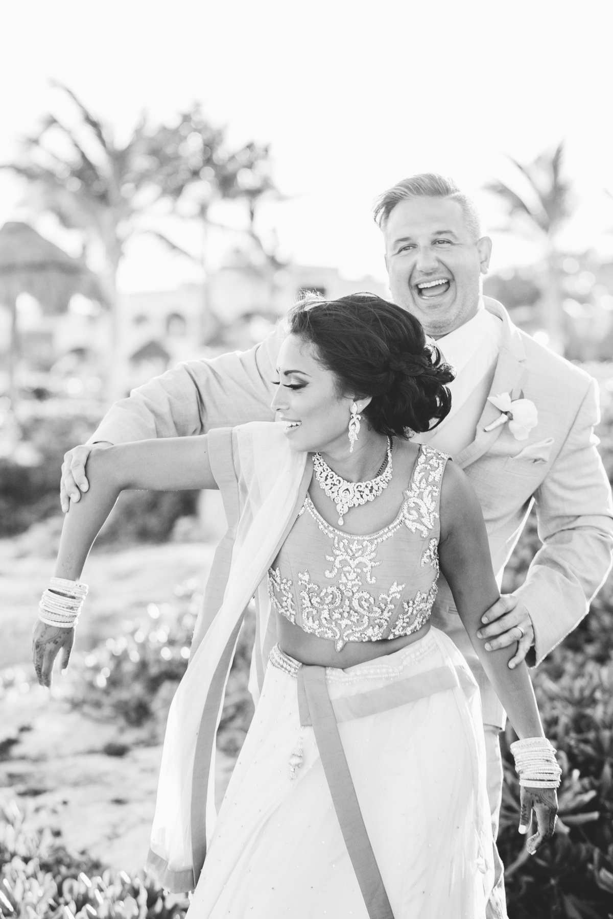 Who says you can't loosen up and just have fun?  Photo by destination wedding photographer Rebecca Cerasani.
