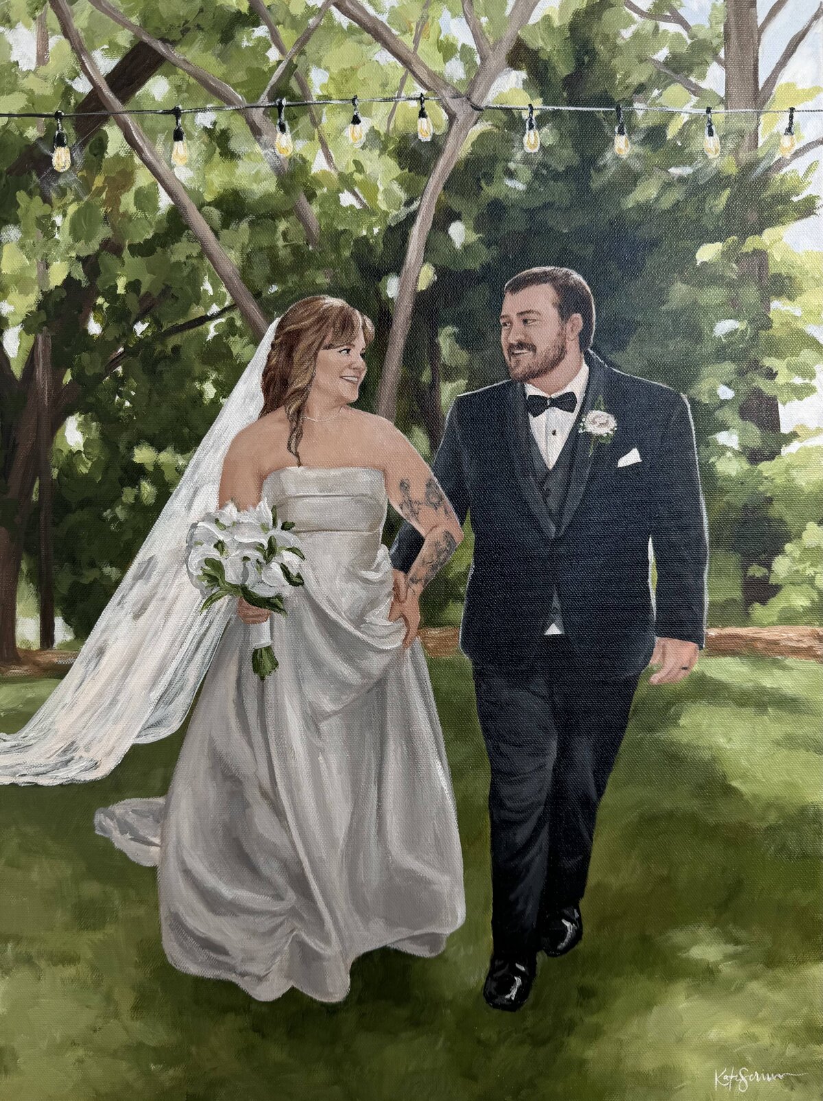 bride and groom portrait