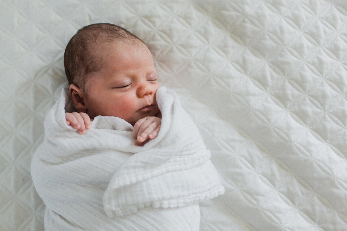 Newborn portrait at home.