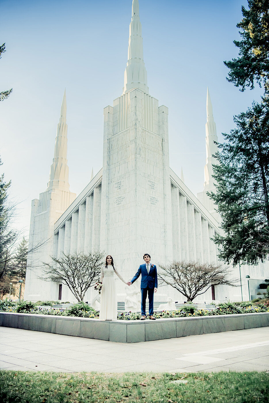 LDS temple and couple