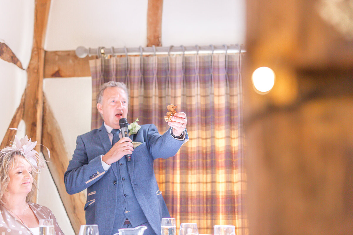 Father of the groom giving a speech