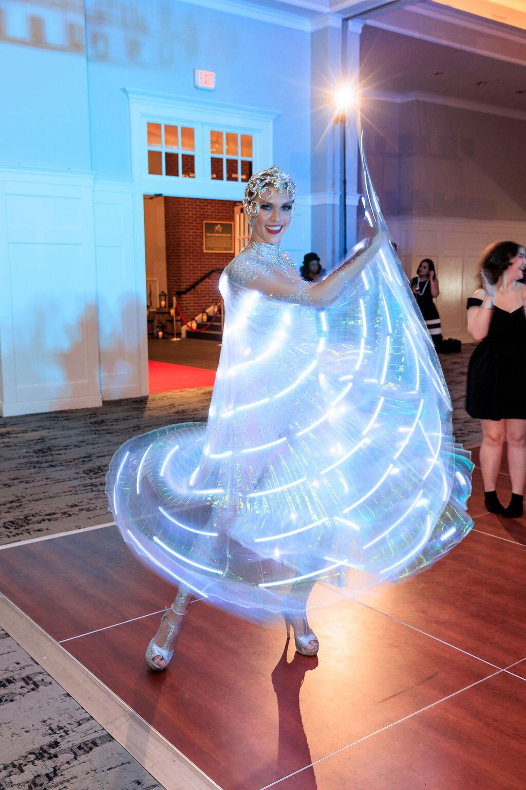 Winged dancer at Sweet 16 at Park Avenue Club in Florham Park, NJ